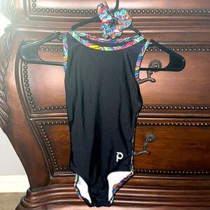 Kids Black and Multicolor Swimsuit Child Small
